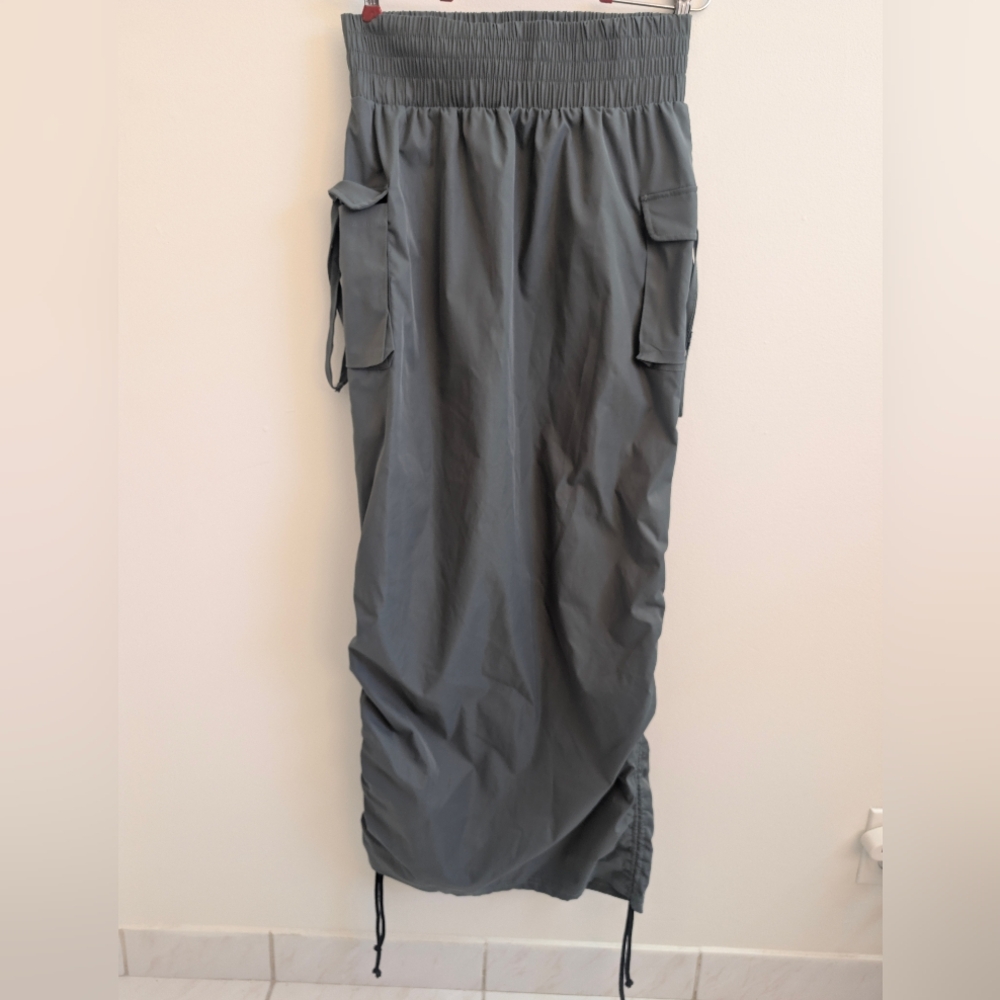 Dolls Kill Green Cargo Midi Skirt | Size L - Picture 5 of 7